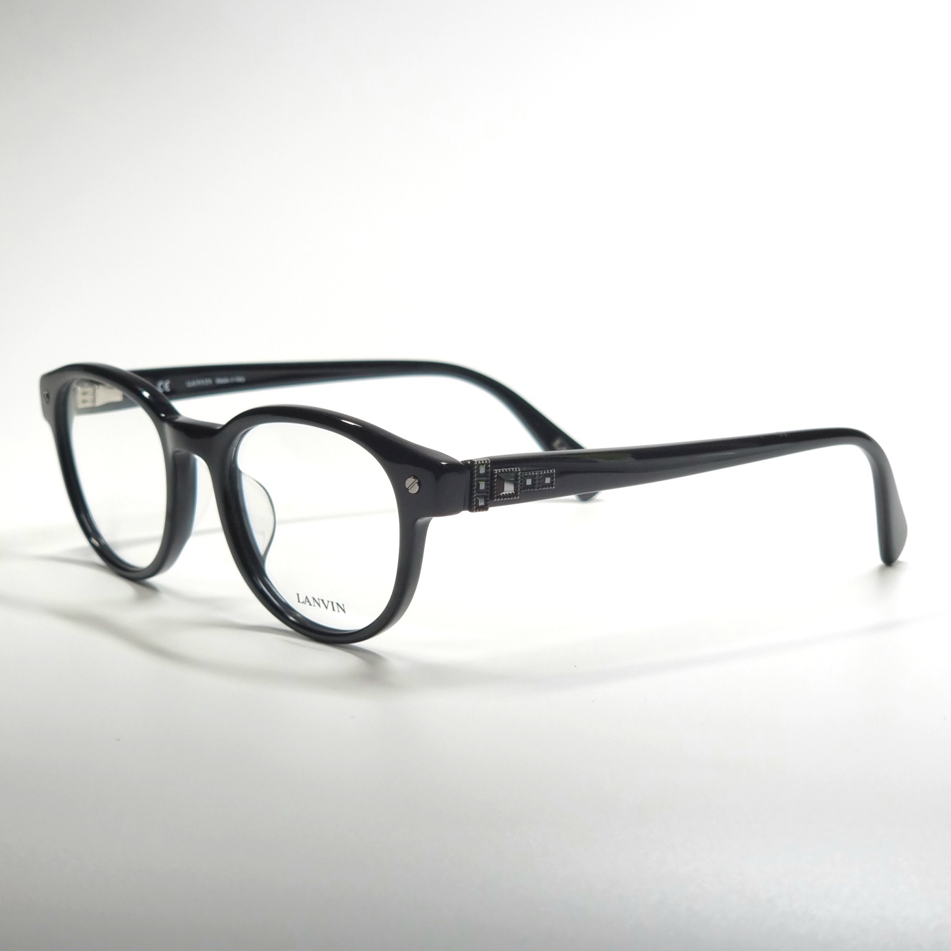 Lanvin(랑방) 블랙 큐빅 뿔테 안경